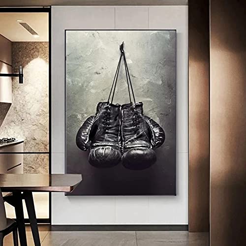 Carteles de guantes de boxeo e impresión en lienzo para imágenes de salón 3