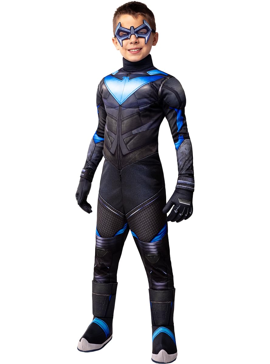 Funidelia | Costume di Nightwing - Gotham Knights per bambino - Videogiochi, Supereroi, DC Comics - Costume per bambini e accessori per Feste, Carnevale e Halloween - Nero