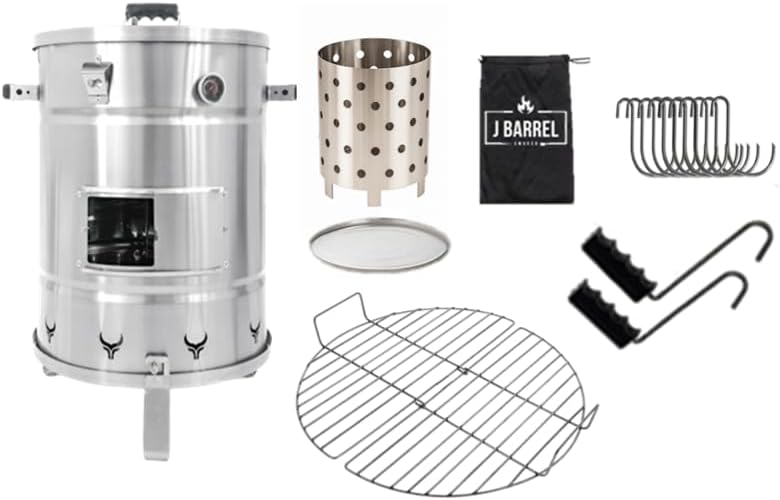 Barril de ahumador - 100% acero inoxidable (barril medio)