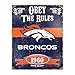Party Animal NFL Embossed Metal Vintage Denver Broncos Sign