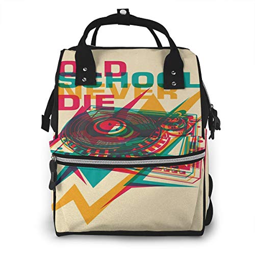 Baby Wickelrucksack Plattenspieler der Schule, Multifunktional Wickeltasche Reise Rucksack Große Kapazität Babytasche Mit Wickelunterlage, Passform