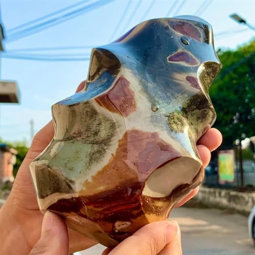 Flamme en Ocean Jasper Agate idéale pour décorer un salon zen