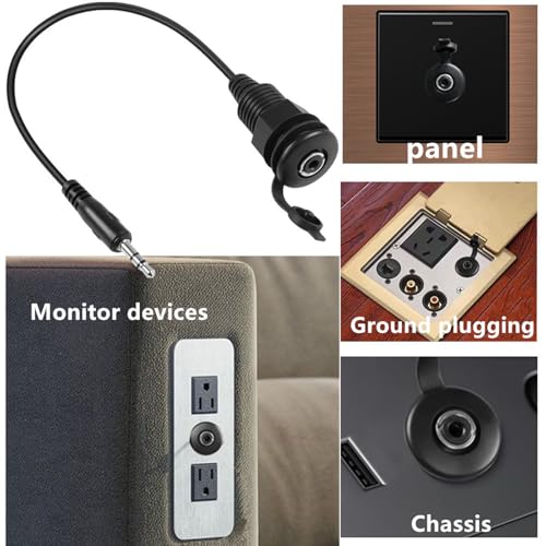 Cable Panel Jack 3.5mm con Rosca para Audio Estéreo miniatura 5