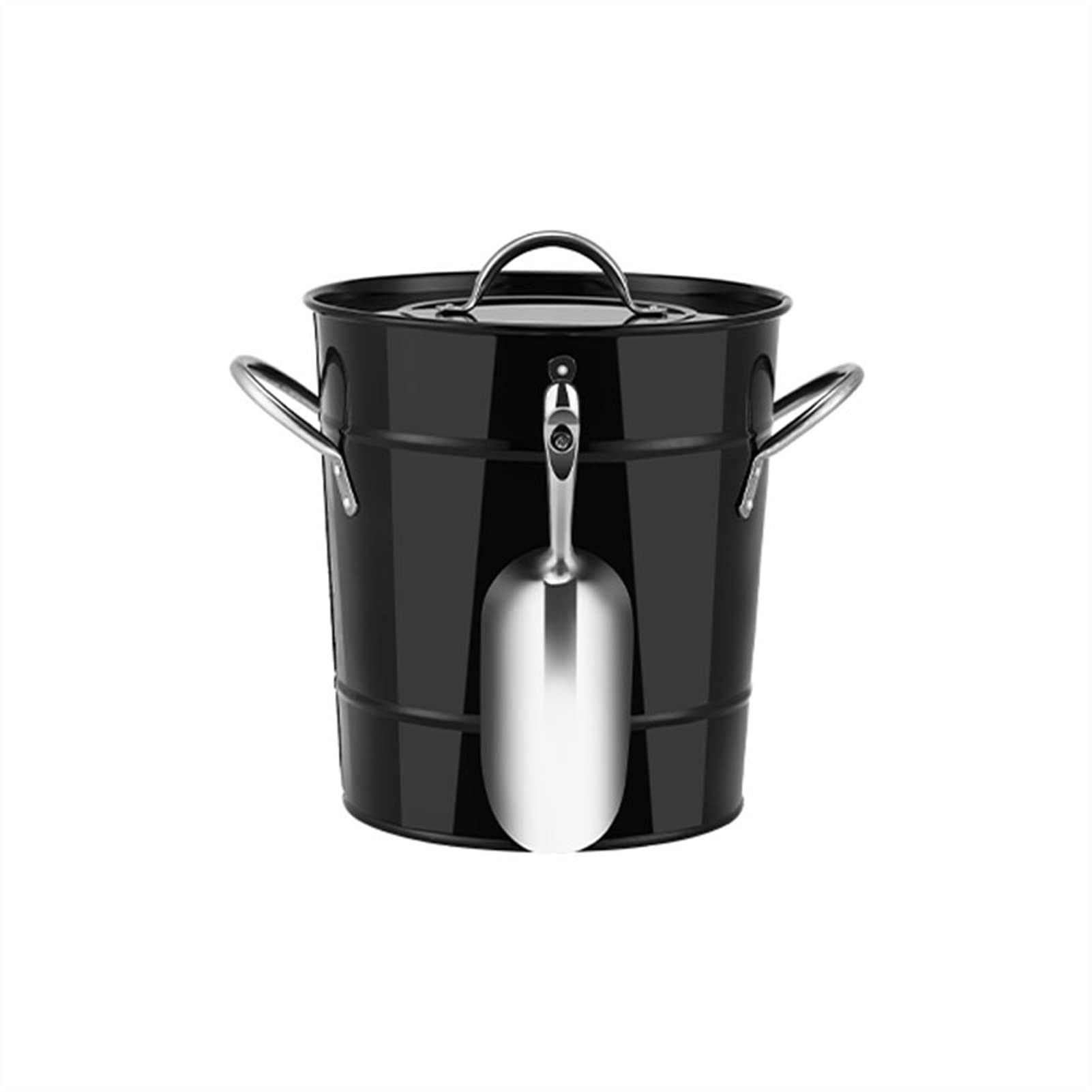 Secchielli per il ghiaccio Benna di ghiaccio a doppia parete con coperchio, secchio for la bevanda di stoccaggio della famiglia Secchio di ghiaccio addensato for barra di casa, birra e vino agghiaccia