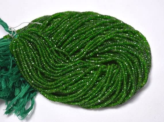 Perles tourmaline verte 3mm LKBEADS en fil de 33cm pour bijoux fins