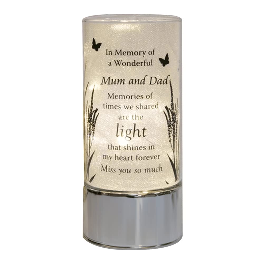 Adorno De Luz Conmemorativo - Tubo De Cristal De 20 Cm Con LED, Mensaje Personalizado - Para Jardín, Tumba O Hogar En Memoria De Seres Queridos