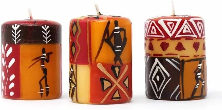 Redclaw Conjure Handmade Unscented Votive Candles, Set of 3 (South Africa) - Damisi