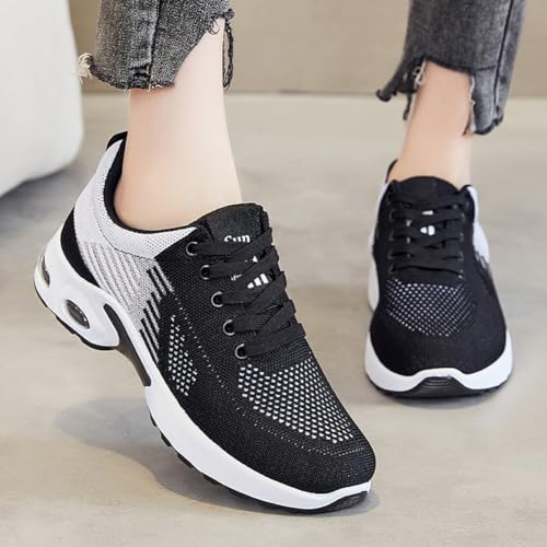 Image of Padgene Womens Sneakers Air Cushion Running Shoes Lightweight Tennis Walking Shoes Mesh Breathable Gym Work Fashion Sneakers Athletic Comfortable Casual