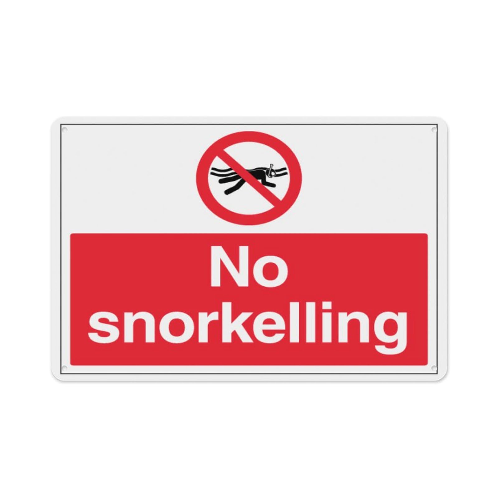 peiyeety No Snorkelling Aluminum Tin Warning Signs For Home Outdoor Garden 12X16 Inches