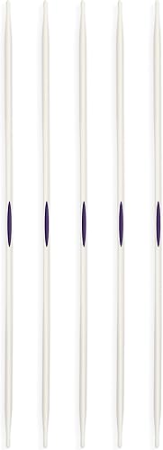 Prym Agujas de punto doble de 6 pulgadas, agujas de tejer US 1 (0.098 in), color blanco alabastro, 5 unidades