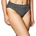 Warner's Women's No Pinching No Problems Hi Cut Brief Panty, Black/White Pin Dot Print, Large