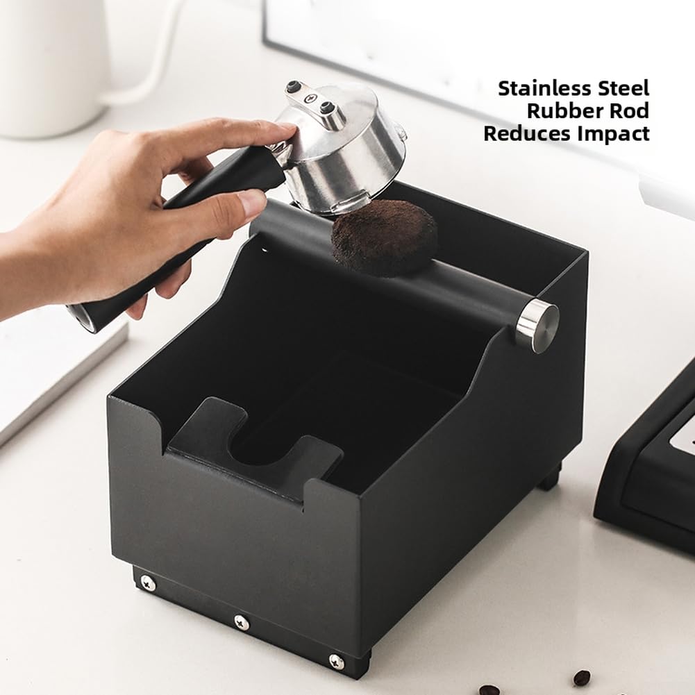 Cafetera para acero Inoxidable Doble Función Cafetera para acero | función prensar y raspar, gestión eficiente posos, para herramienta esencial para barista, para acero duradero