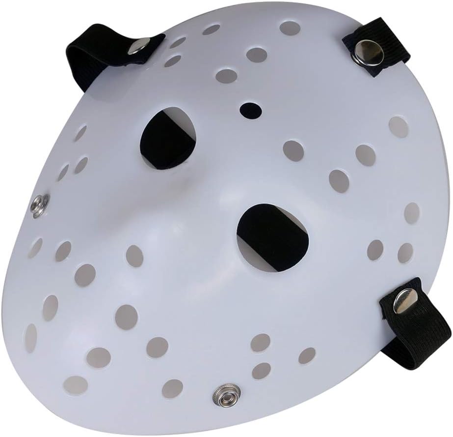 Horror Halloween Costume Hockey Adult Mask Party Cosplay Props (White)