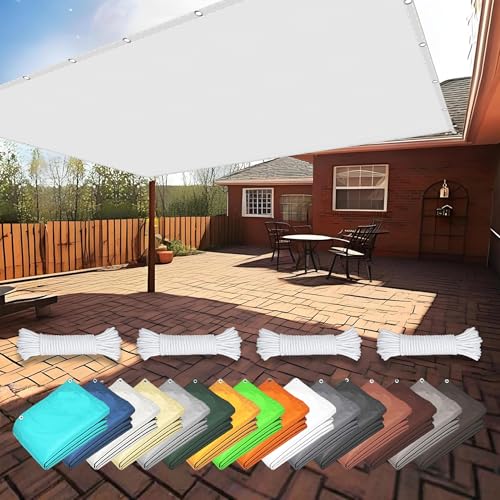 Voile d'ombrage rectangulaire pour habiller un balcon de 8m