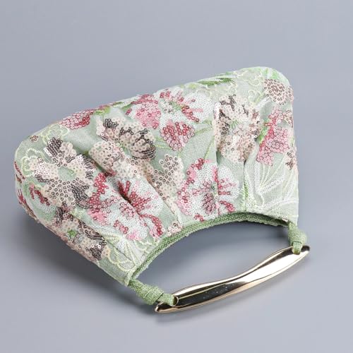 Straw Clutch Purses for Women Summer Clutch Sequin Floral Evening Bag Chic Embroidered Beaded Top Handle Purse 20253