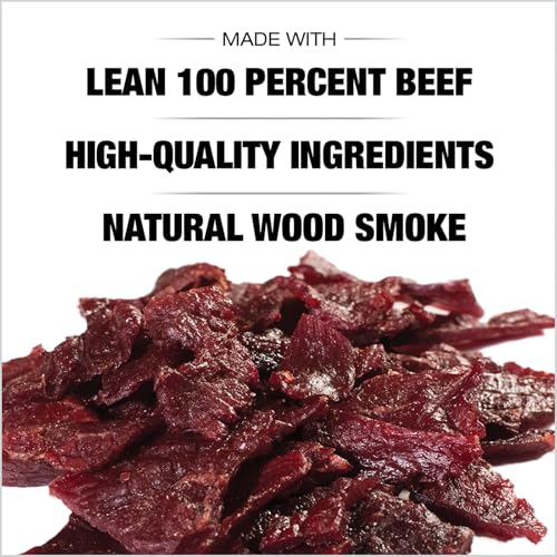 Image of Old Trapper Beef Jerky, Old-Fashioned 8 Ounce Bag, Tender Meat Snacks for Lunches or Between Meals, 11 Grams of Protein, Zero Grams of Fat, and 70 Calories per Serving (Pack of One)