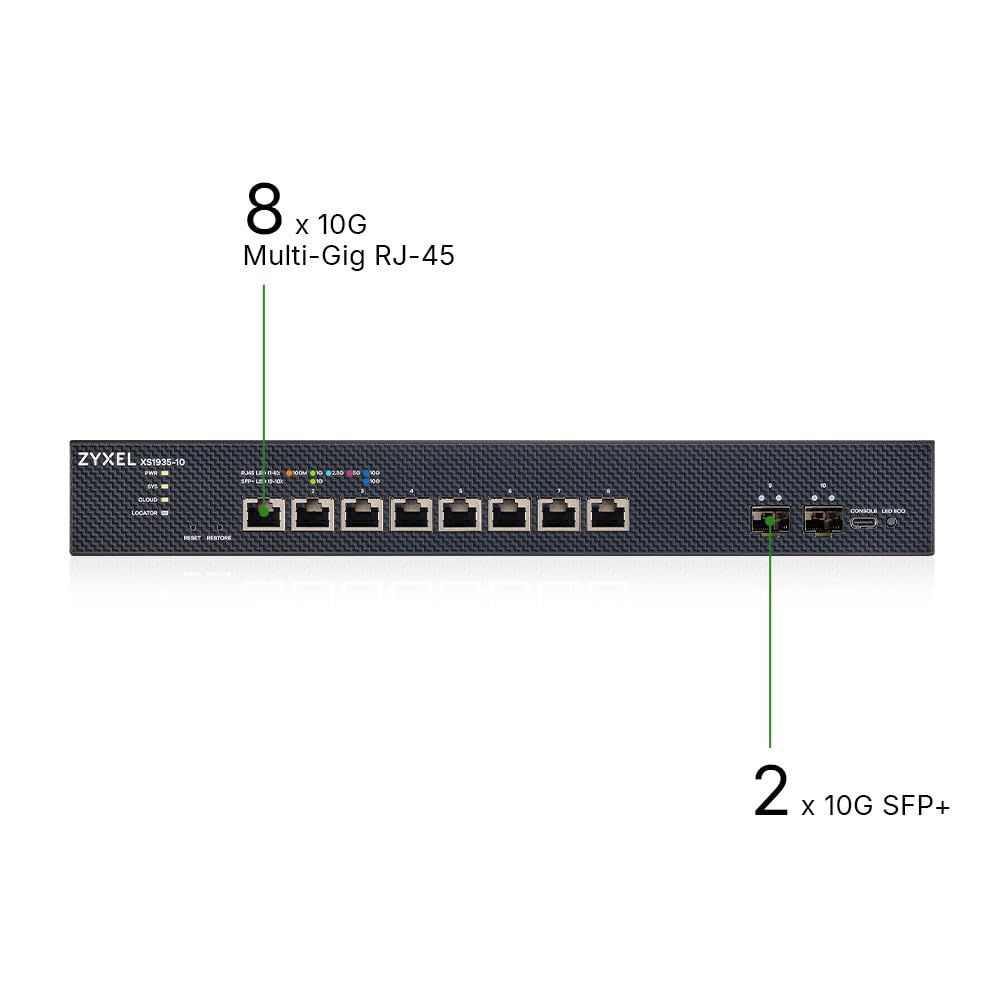 Zyxel Switch Ethernet 10 Ports | Lite-L3 | 10G | XS1935-10