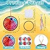 Motipuns 24 Sets Summer Crafts Beach Ball Paper Craft Kits Tissue Paper Sign with Colorful Sticker Acetates DIY Beach Ball Art Kits for Office Activities Holiday Summer Theme Party #1