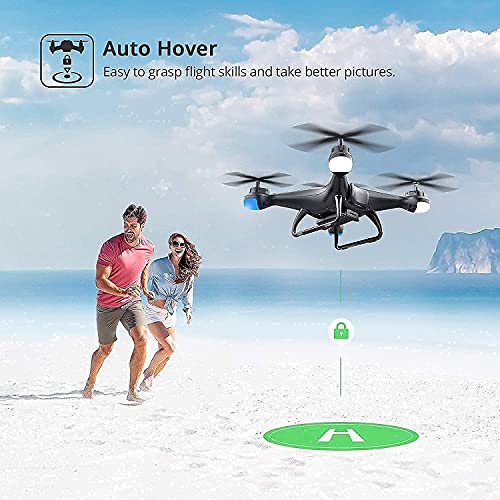 Holy Stone Hs110D Fpv Rc Drone With 1080P Hd Camera Live Video 120°Wide-Angle Wifi Quadcopter With Gesture Control, Altitude Hold, Headless Mode, 3D Flip Rtf And 3 Batteries #TOP2