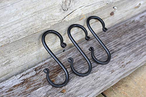 Wrought Iron S Hooks for Hanging- 3 -"S" - Hooks - Hand Forged wrought iron hooks!