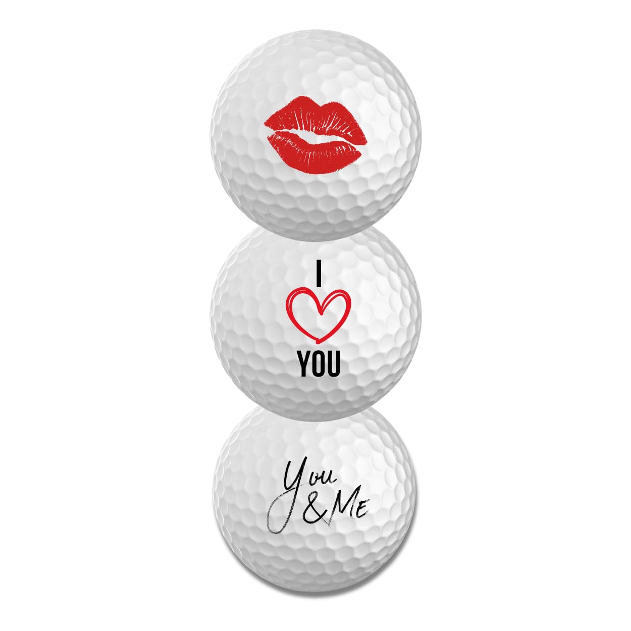 Titleist Tour Soft I Love You Lot de 3 balles de golf pour amoureux