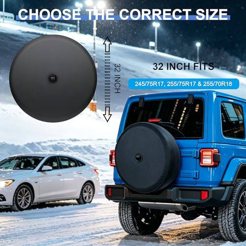 Cohtsdc Spare Tire Cover for Jeep Wrangler JL