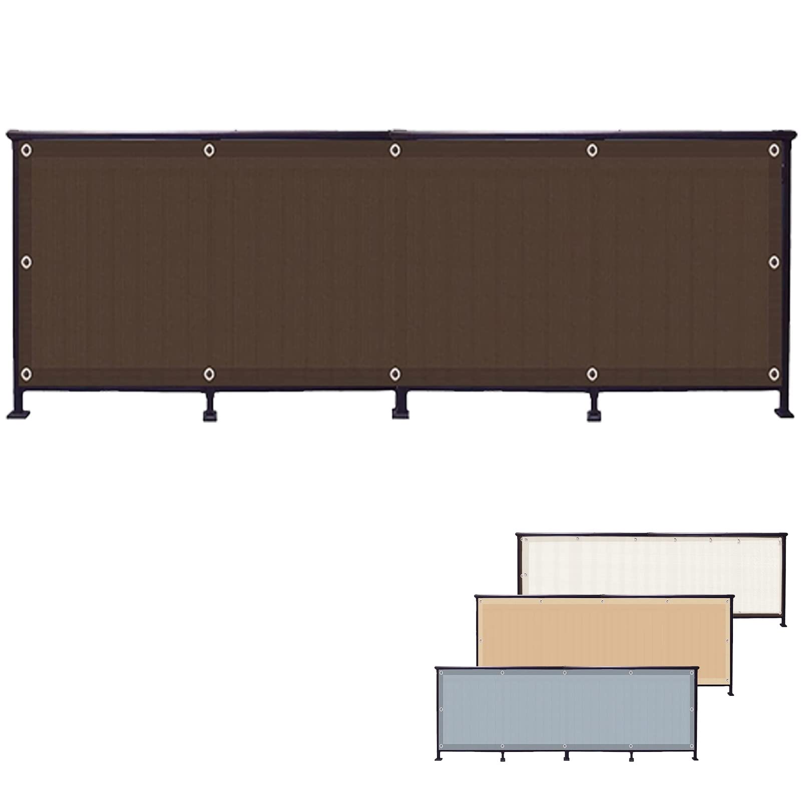 KLGFBDC Balcony Privacy Screen90% UV Protection Sunshade Canopy with Grommets 0.9M Wide TearResistant Waterproof & Windproof Customizable Shade Netting