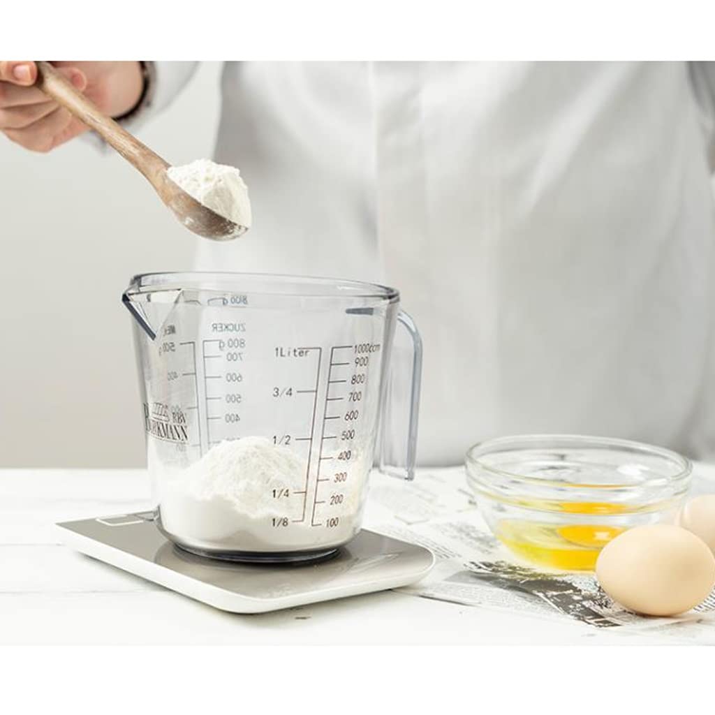 Outils de Cuisson Cuisine Tasses à mesurer en Plastique avec échelle Lait Farine Lait Thé Épaississant Ménage Durable (1000 ML)