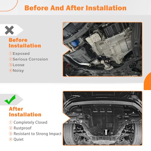 Image of Engine Splash Shield Case Guard Compatible with Hyundai Sonata 2020 2021 2022 2023 2024 Engine Cover Mud Flaps