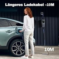 VDLPOWEREU Ladekabel Typ 2, 3.6KW /10M Ladestation Elektroauto Schuko, 6A-16A LED-Anzeige Tragbare EV Ladegerät, Typ 2 Ladekabel für Elektrofahrzeuge mit Einphasigem EU-Schuko, IP65(Norm IEC 62196-2) – Ansicht 5
