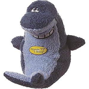 Singing Shark Plush Dog Toy