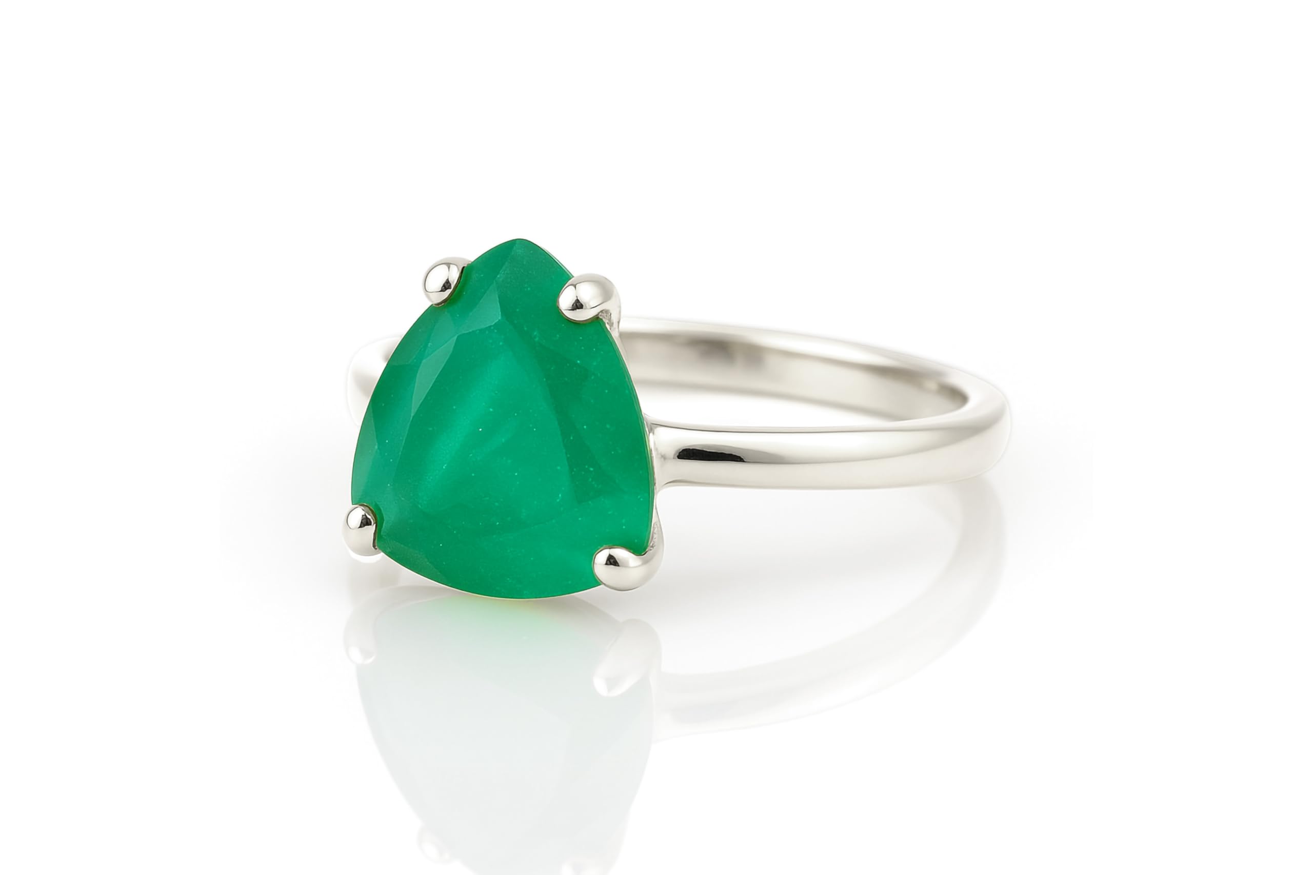 Anello di Onice per Tutti i Giorni - Gioielli Semplici da Donna Fatti a Mano - Anello di Classe Oro Rosa - Regali per Moglie, Mamma, Fidanzata - Anello con Pietra Solitaria per Tutte le Occasioni