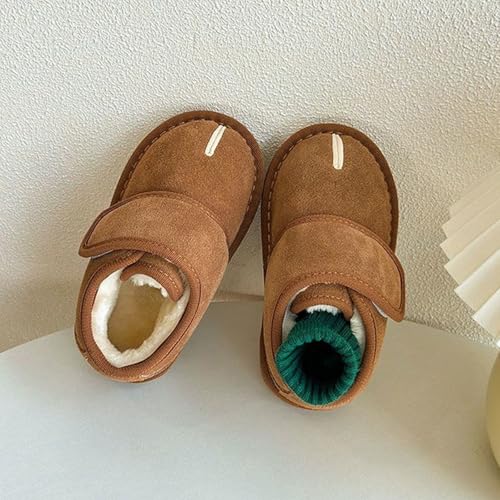 Toddler Boots Girls Winter Warm Faux Fur Walking Boots Kids House Shoes Non-Slip Comfortable Slippers for Toddler/Little Kid4