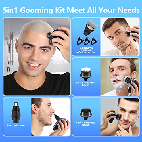 Head Shaver For Bald Men,Electric Head Shavers For Men Bald Head Cordless,Wet Dry Electric Razor For Men Shower,Rechargeable Man Razors Travel Shaving #TOP4