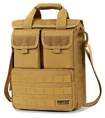 Seibertron Field Tech Shoulder Bag Tactical Response laptop Attache Case (Khaki)