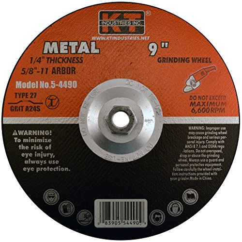 K-T Industries 5-4490 9 x 1/4 x 5/8-11 Metal Grinding Wheel