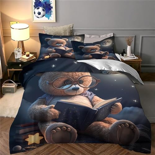 Housse de couette ours en microfibre anti-transpiration lit double - 6