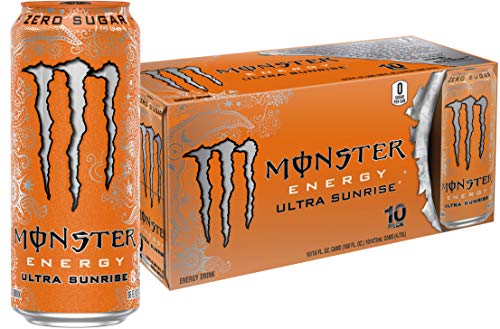 Monster Energy Drink, Ultra Sunrise, 16 Fl Oz (Pack Of 10)
