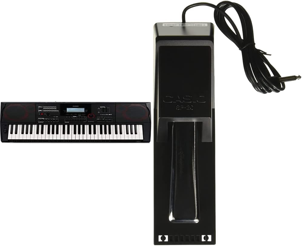 Casio 61Key Portable Keyboard (CTX5000) Bundle with Sustain Pedal and