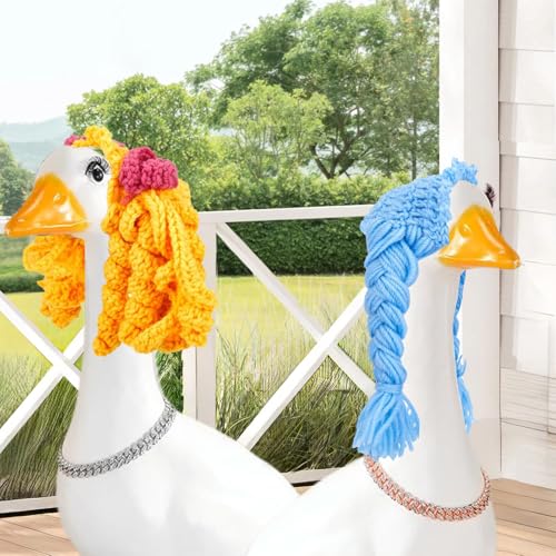 Costumes d'oies pour porche perruques faites main ornement maison