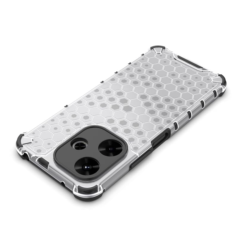 Image of Hard PC Back Case Cover for Mi Redmi 13 5G Anti Slip Ultra Thin Shockproof Reinforced Corners (Polycarbonate|Clear)