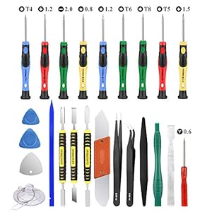 25pcs Electronics Repair Tool Kit, GangZhiBao Precision Screwdriver Set Magnetic for Fix Apple iPhone,Cell Phone,Smart Watch,Computer,PC,Tablet,iPad,Camera,Xbox,PS4 Pry Open Replace Screen Battery
