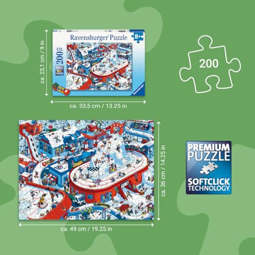 Puzzle 200 pièces : Sports d'hiver Ravensburger France - vue 4
