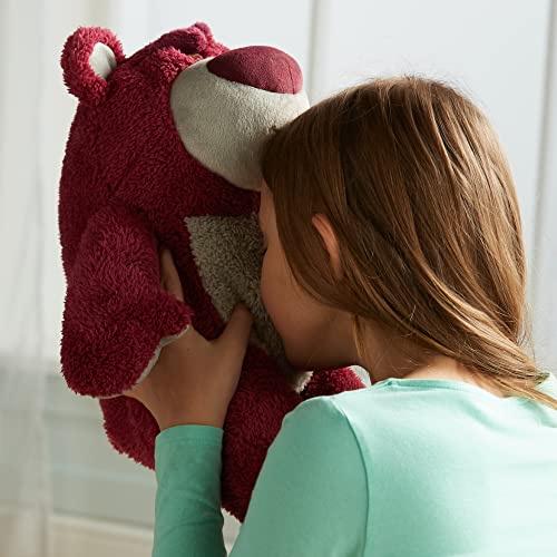 Disney Store Offizielles großes Kuscheltier Lotso Knuddelbär, Toy Story, 32 cm, Kuscheltier des Flauschigen Bösewichts mit Stickereien und weicher Oberfläche