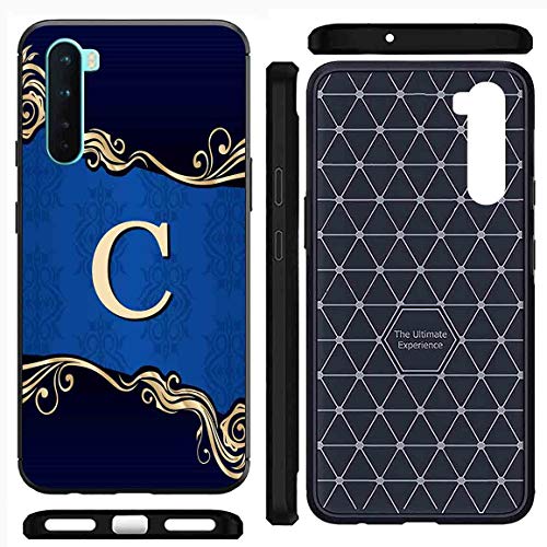 Image of Amazon Brand - Solimo Designer Blue Pattern Alphabet-C Printed Soft & Flexible Hybrid Back Case Mobile Cover for OnePlus Nord