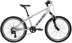 Bicicleta Caloi Wild R24, Aro 24, 8 Velocidades, Quadro Alumínio, Suspensão 50mm, Cinza
