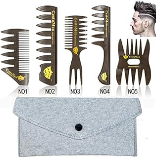 5 PCS Hair Comb Styling Set Barber Hairstylist Accessories,Professional Shaping & Wet Pick Barber Brush Tools, Anti-Static Hair Brush for Men Boys