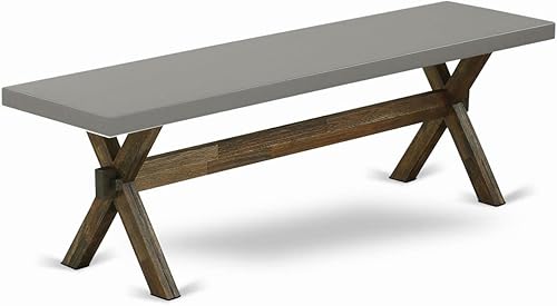 Miniatura 22 de East West Furniture XB027 X-Style - Banco de comedor moderno con asiento de madera, 72 x 15 x 18 pulgadas, multicolor