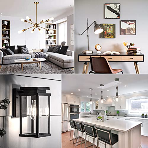 Dimmable Vintage Led Edison Light Bulbs 100W Equivalent, 8W St58 Cool White 4000K 1200Lumens St19 Antique Led Filament Bulbs, E26 Base, Clear Glass, Cri90+, Great For Home Bathroom Kitchen(4 Pack) #TOP6