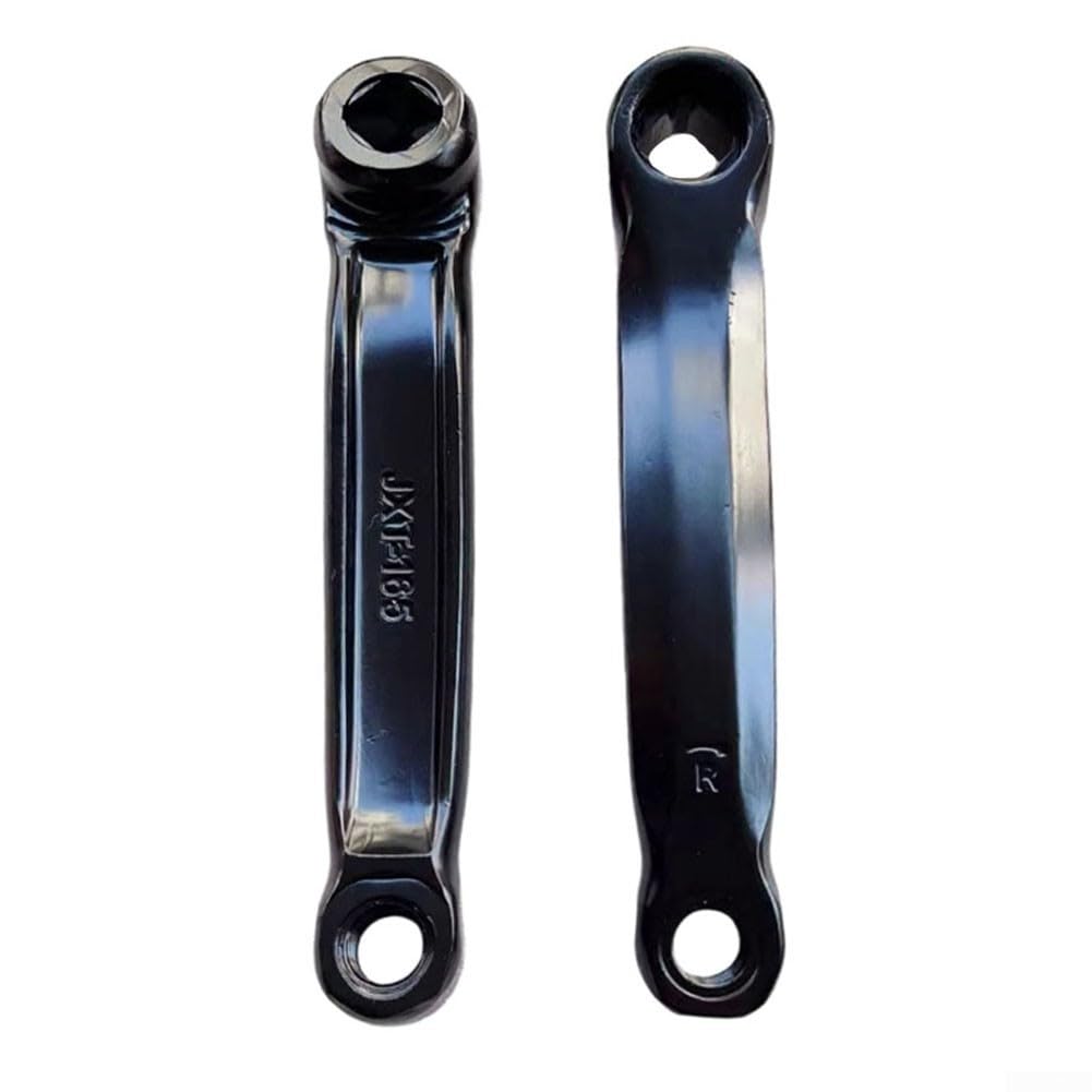 Pedivella Bici 165mm Ferro Foro Quadrato Sinistra per destra | Materiale ferro per robusto, peso 945g la per coppia, foro quadrato 16x16mm, vernice nera anti-ruggine, lunga durata